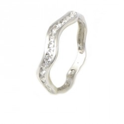 Anillo oro blanco 18 kilates circonitas