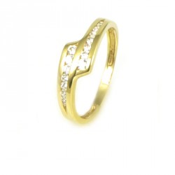 Anillo oro  18 kilates circonitas