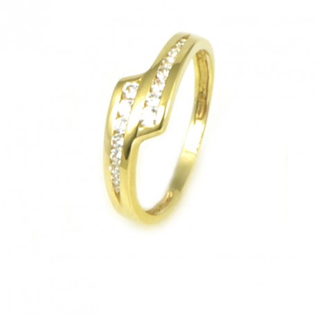 Anillo oro  18 kilates circonitas