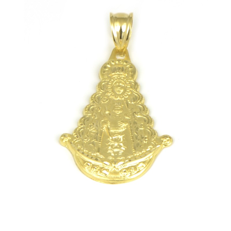 Medalla de oro 18 kts virgen rocio