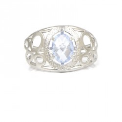 Anillo oro blanco de 18 kilates