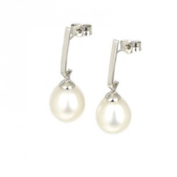 pendientes blanco de 18