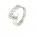 Anillo oro blanco 18 kilates circonitas