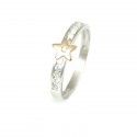 Anillo oro blanco 18 kilates estrella