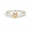 Anillo oro blanco 18 kilates estrella