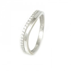 Anillo oro blanco 18 kilates circonitas