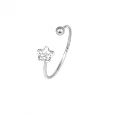 Anell or blanc 18 quirats flor