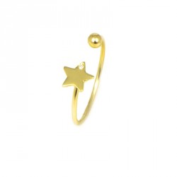 Anillo oro amarillo18 kilates estrella diamante
