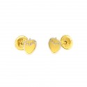 Pendientes oro 18 kts flor nacar