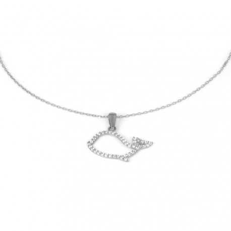 Collaret or blac 18kts balena amb zirconites