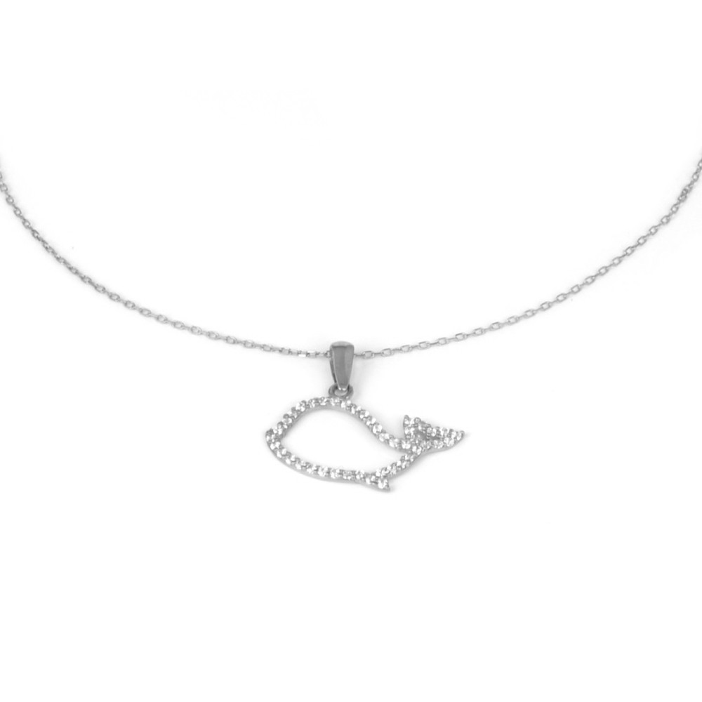 Collaret or blac 18kts balena amb zirconites