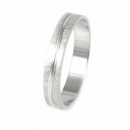 Alianza de oro 18 kts blanco