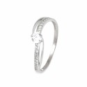 Anillo oro blanco 18 kilates circonitas
