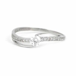 Anillo oro blanco 18 kilates circonitas