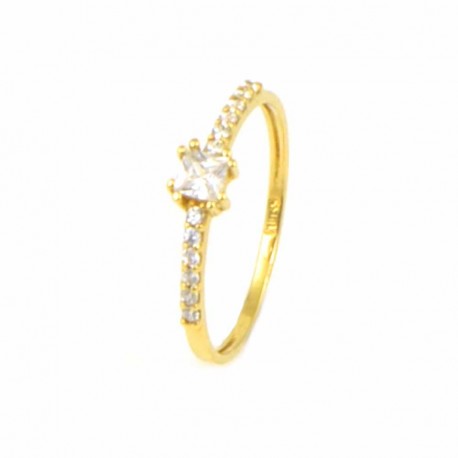 Anillo oro  18 kilates circonitas
