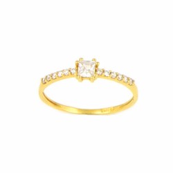 Anillo oro  18 kilates circonitas