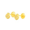Pendientes oro amarillo 18 kts  circonitas