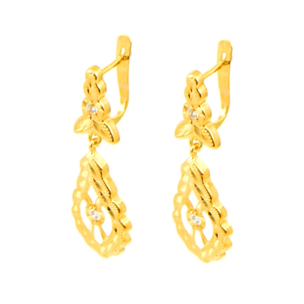 Pendientes oro 18 kts largos