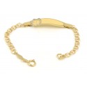 Pulsera para bebé oro 18 kts con motivo reloj