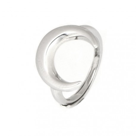 Anillo plata luna invertida