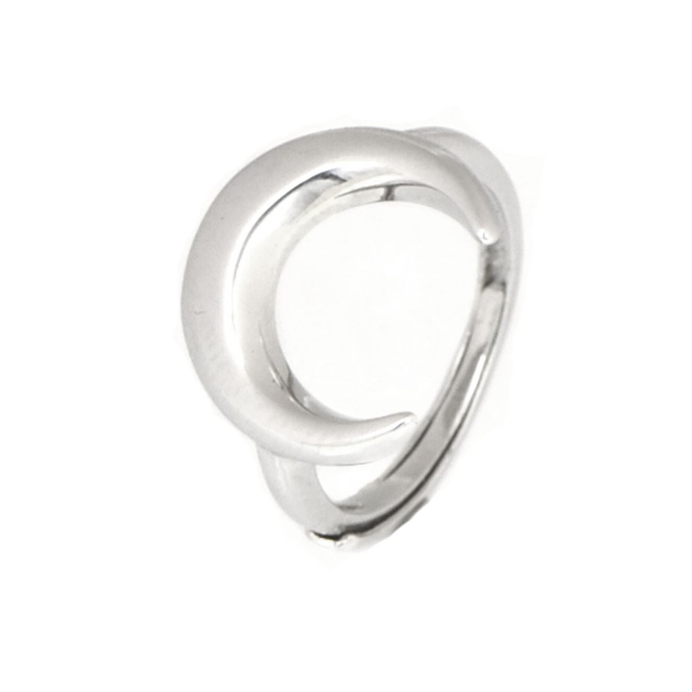 Anillo plata luna invertida