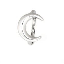 Anell plata lluna invertida
