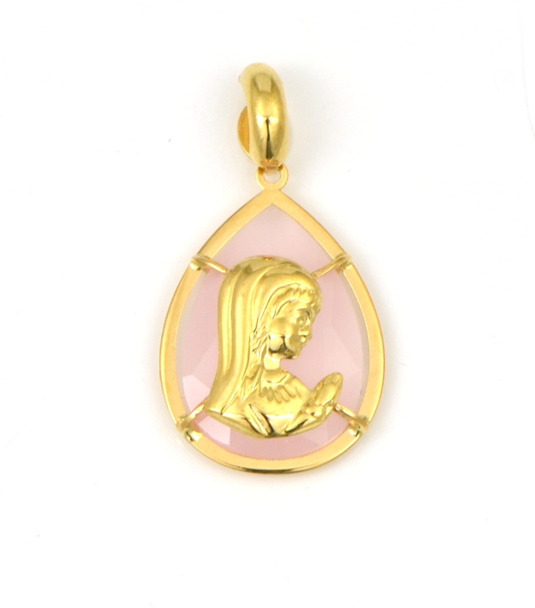 Medalla de oro 18 kts virgen niña