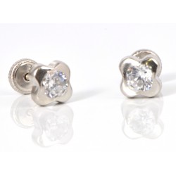 Pendientes de oro blanco 18 kts