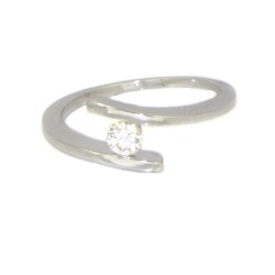 ANILLO ORO BLANCO 18 KTS CON DIAMANTE