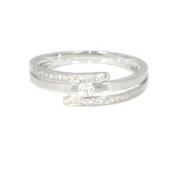 ANELL OR BLANC 18 KTS AMB DIAMANTS