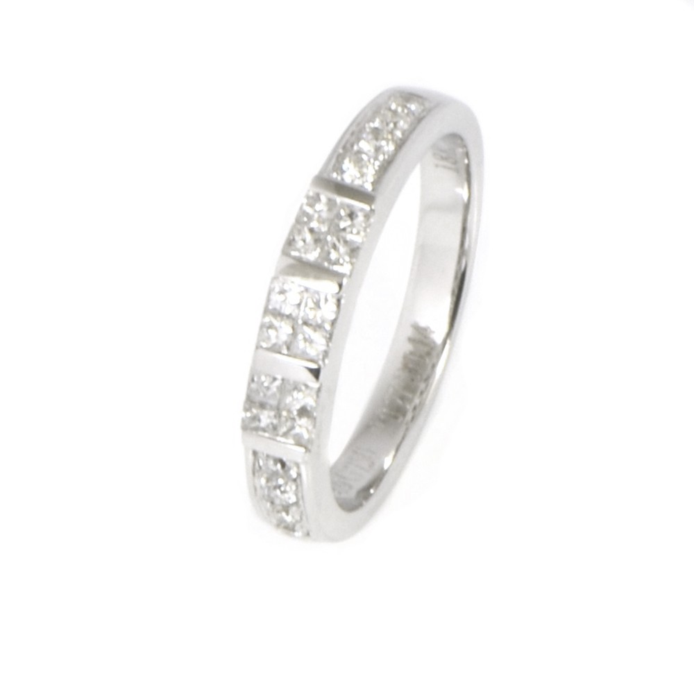 Anell de diamants en or blanc 18 Kts