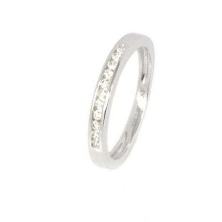 Anell de 11 diamants en or blanc