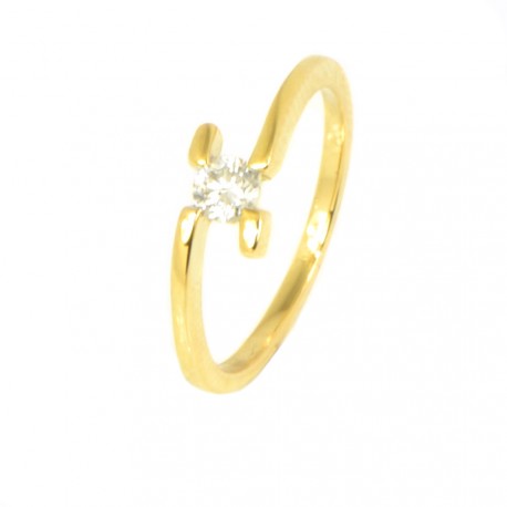 ANILLO ORO AMARILLO 18 KTS CON DIAMANTE