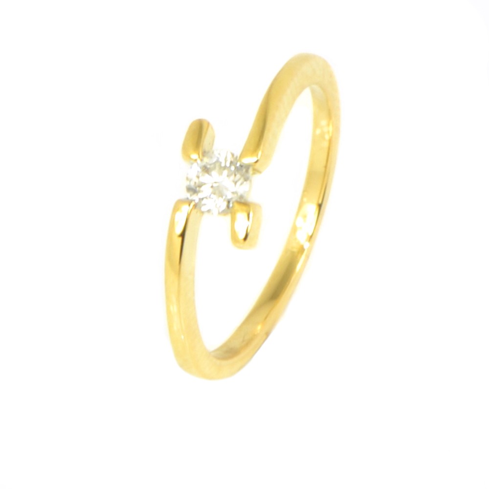 ANILLO ORO AMARILLO 18 KTS CON DIAMANTE