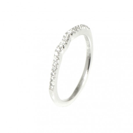 Anell de diamants en or blanc 18 Kts