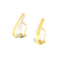 Pendientes oro 18 kts bicolor