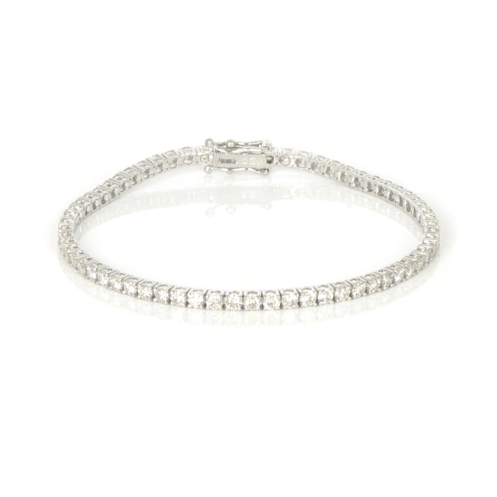 Pulsera diamantes oro 18 kts blanco mujer