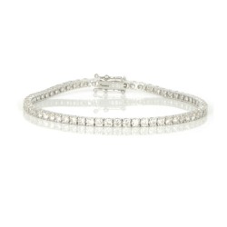 Pulsera diamantes oro 18 kts blanco mujer