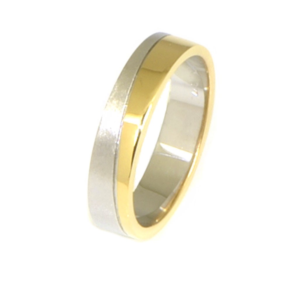 Aliança d'or 18 kts bicolor