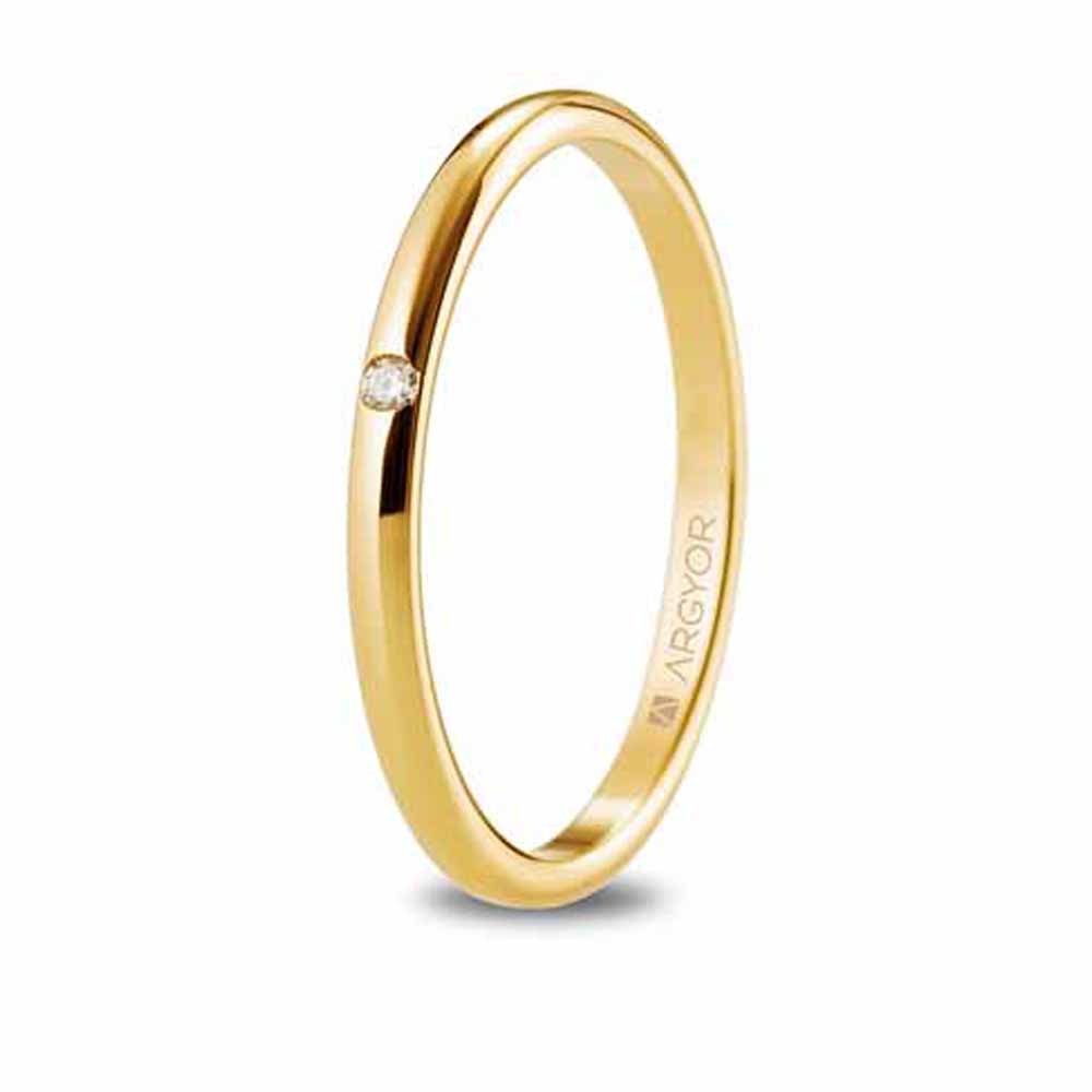 Aliança d'or 18 kts bicolor diamant