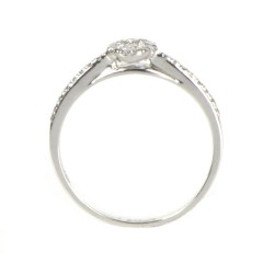 Anillo oro blanco 18 kilates y diamantes