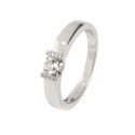 Anillo oro blanco 18 kilates y diamantes