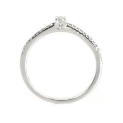 Anell or blanc 18 quirats i diamants