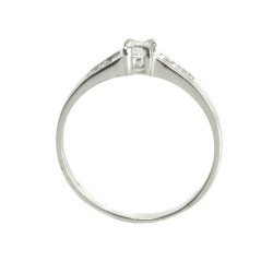 Anell or blanc 18 quirats i zirconitas