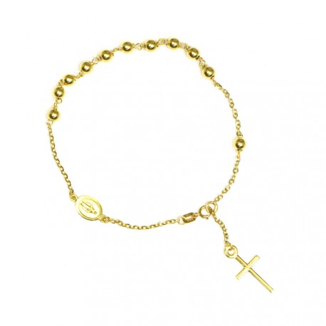 Pulsera oro amarillo 18 kts  rosario