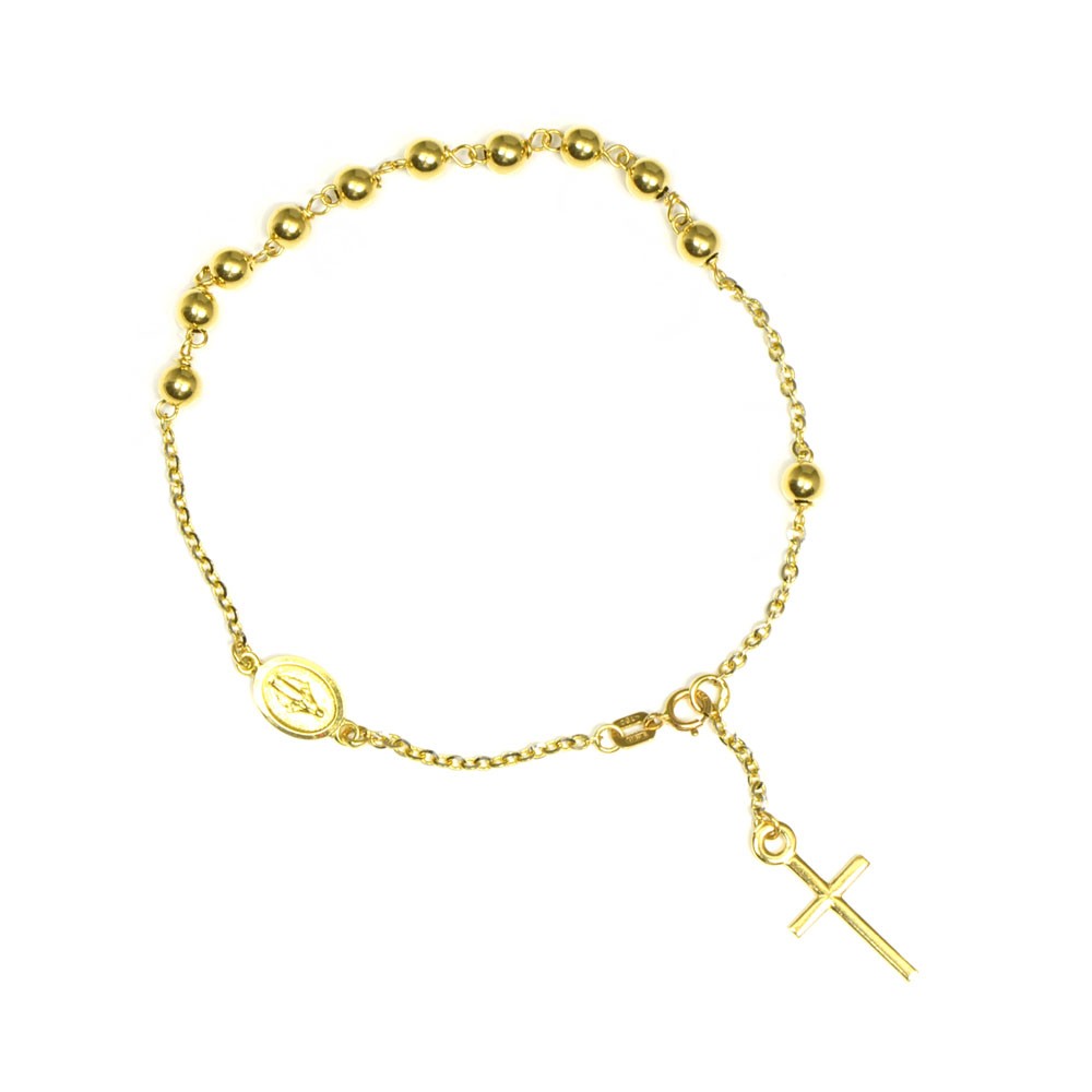 Pulsera oro amarillo 18 kts  rosario