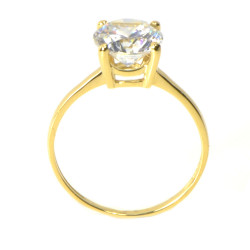 Anillo oro amarillo  18 kilates circonita