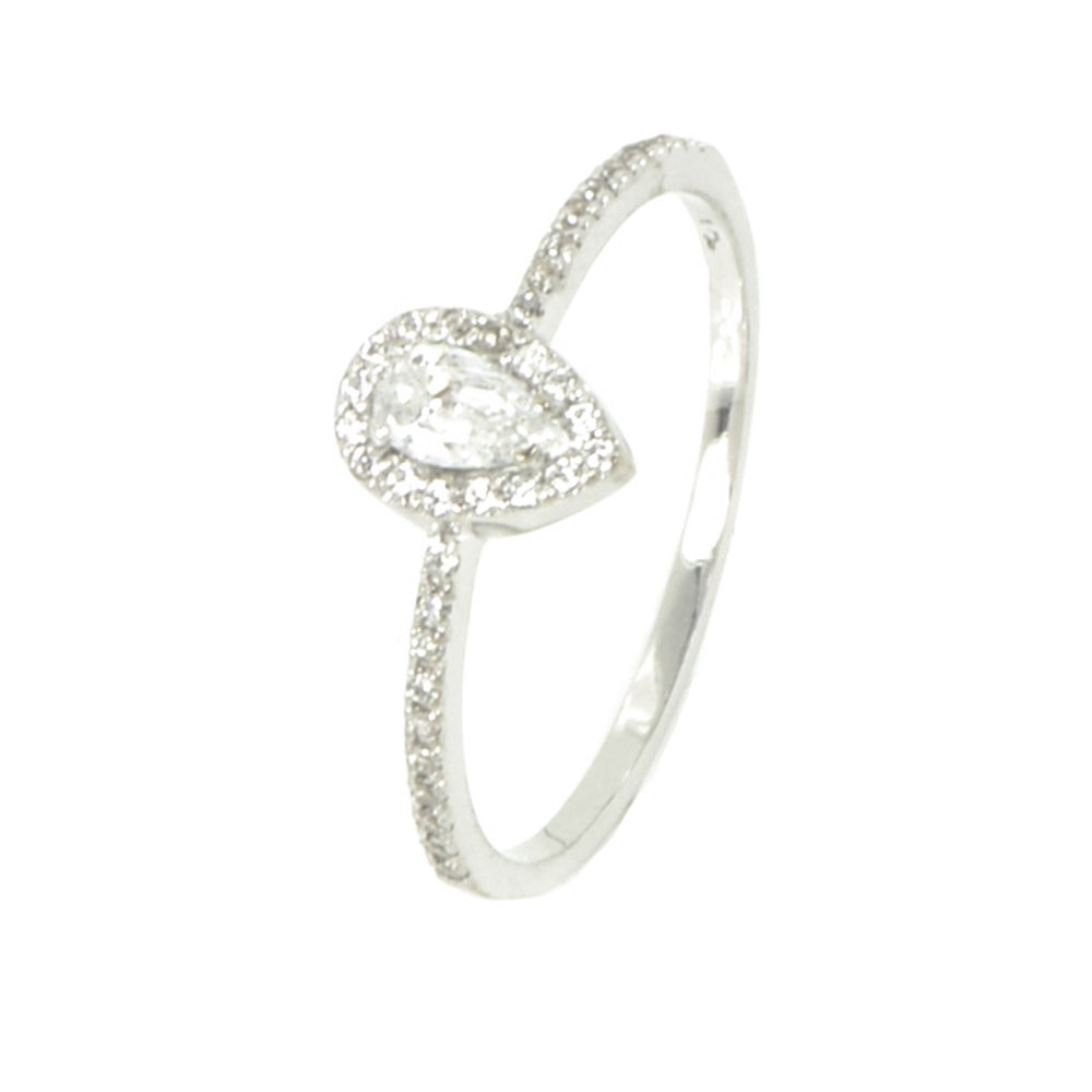 Anillo oro blanco 18 kilates circonitas