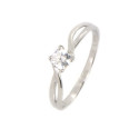 Anillo oro blanco 18 kilates circonita