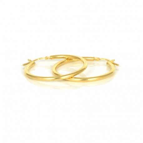 Pendientes aros oro amarillo 18 kts